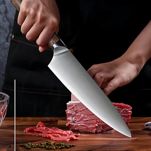 德国三叉菜刀具切牛肉不锈钢材家用西式料理切生鱼片寿司主厨师刀