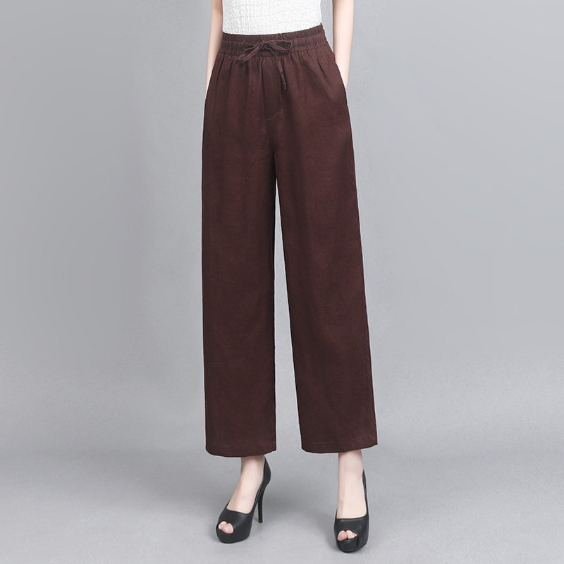 夏宴2025春夏新款亚麻休闲裤