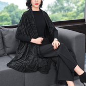 毛呢外套女不规则显瘦一粒扣上衣秋冬时尚 原创斗篷式 个性 马甲风衣