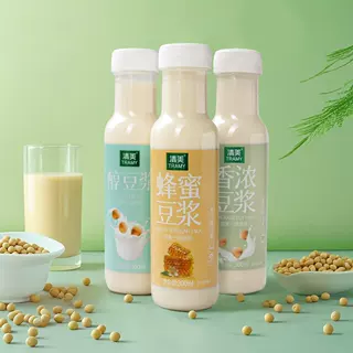 上海清美豆浆即饮醇豆浆蜂蜜味瓶装300ml非转基因大豆早餐豆浆
