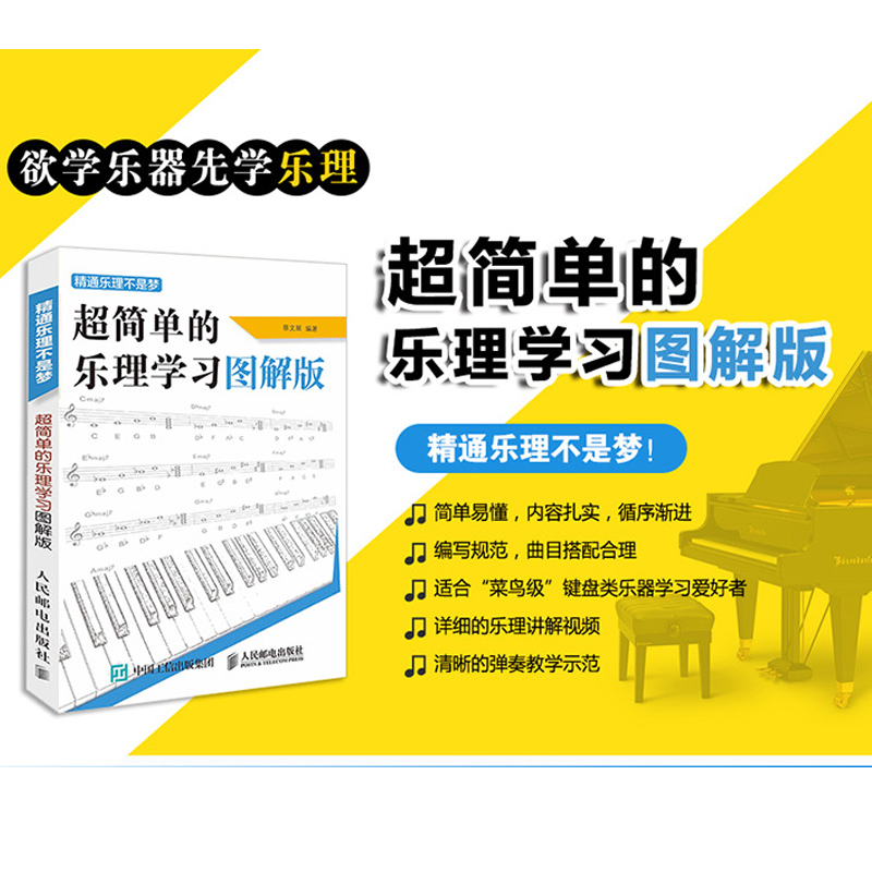 精通乐理不是梦 超简单的乐理学习图解版 乐理知识五线谱音乐书曲谱乐谱初学入门音乐基础理论教程教材书籍乐器吉他钢琴