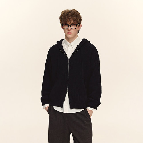 CLIMAXVISION小呢绒连帽毛衣