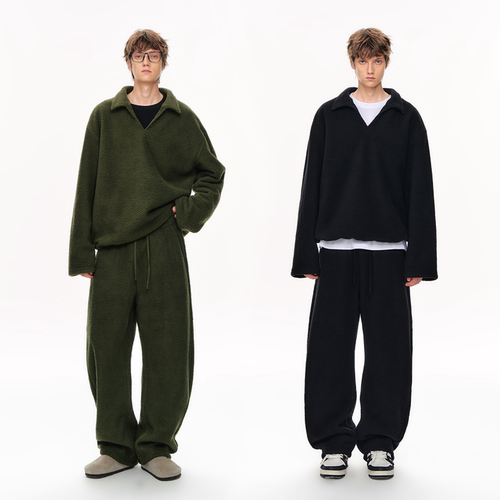 CLIMAX VISION北极摇粒绒加厚保暖polo卫衣外套/休闲直筒长裤卫裤