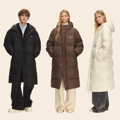 CLIMAXVISION长款连帽羽绒服