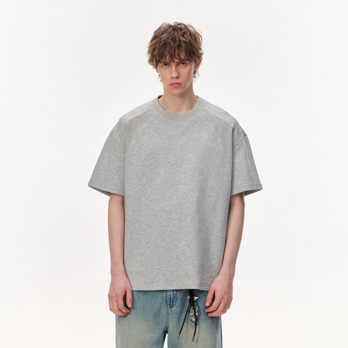 CLIMAX VISION顺滑亲肤空气层解构拼接廓形短袖T恤男圆领舒适上衣,男装,T恤,淘宝优惠券,粉丝福利购,淘宝优惠卷