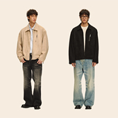 CLIMAX VISION460克仿麂皮绒短宽廓形翻领夹克外套男款