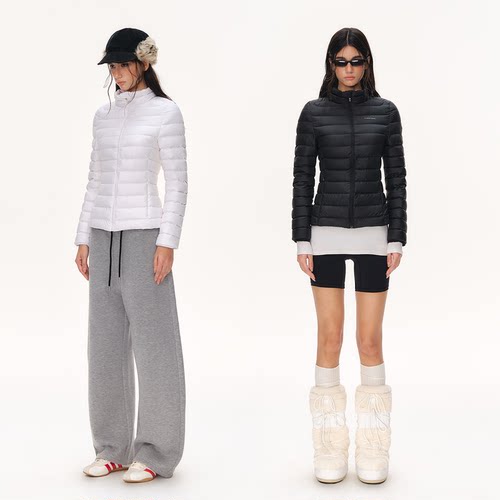 CLIMAX VISION优质鲜绒/沙漏腰显瘦立领正肩排骨保暖羽绒服可内搭