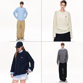 小狗刺绣保暖圆领复古绞花毛衣针织衫 CLIMAX VISION安哥拉纤绒纱