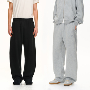 卫裤 CLIMAX VISION重磅肌理垂感珠地棉刺绣直筒宽松休闲弯刀裤