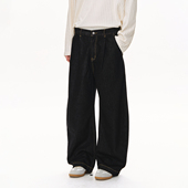 风宽松阔腿裤 美式 VISION复古松弛感天丝棉弯刀原牛牛仔裤 CLIMAX