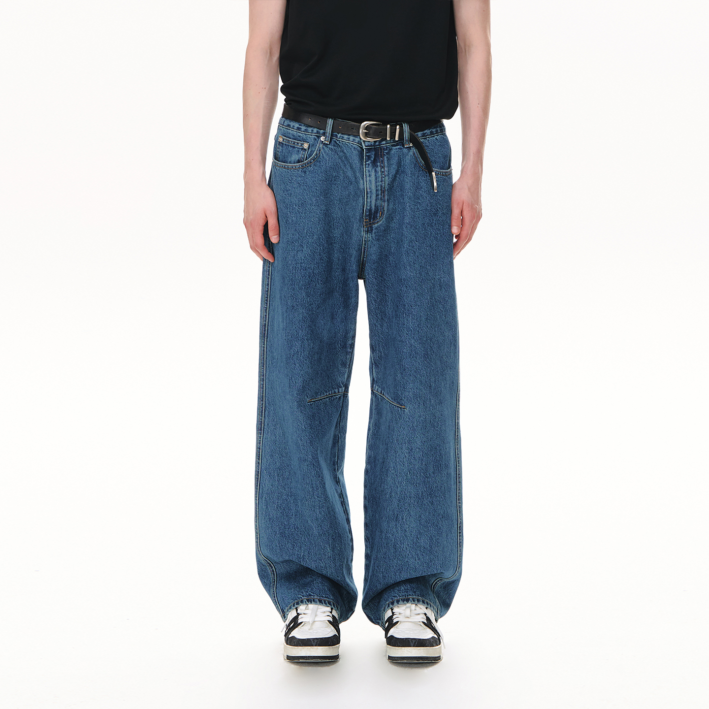 CLIMAX VISION怀旧酵磨水洗宽松百搭直筒牛仔裤长裤男