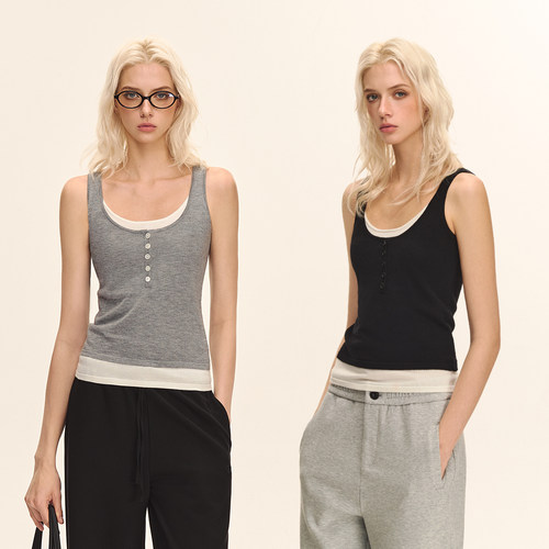 CLIMAXVISION假两件叠穿背心