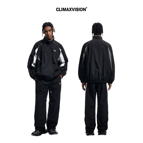CLIMAXVISION拼色立领夹克长裤
