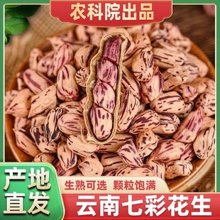 云南七彩花生旗舰店云南特产咸干带壳新货香甜原味新鲜熟水果花生