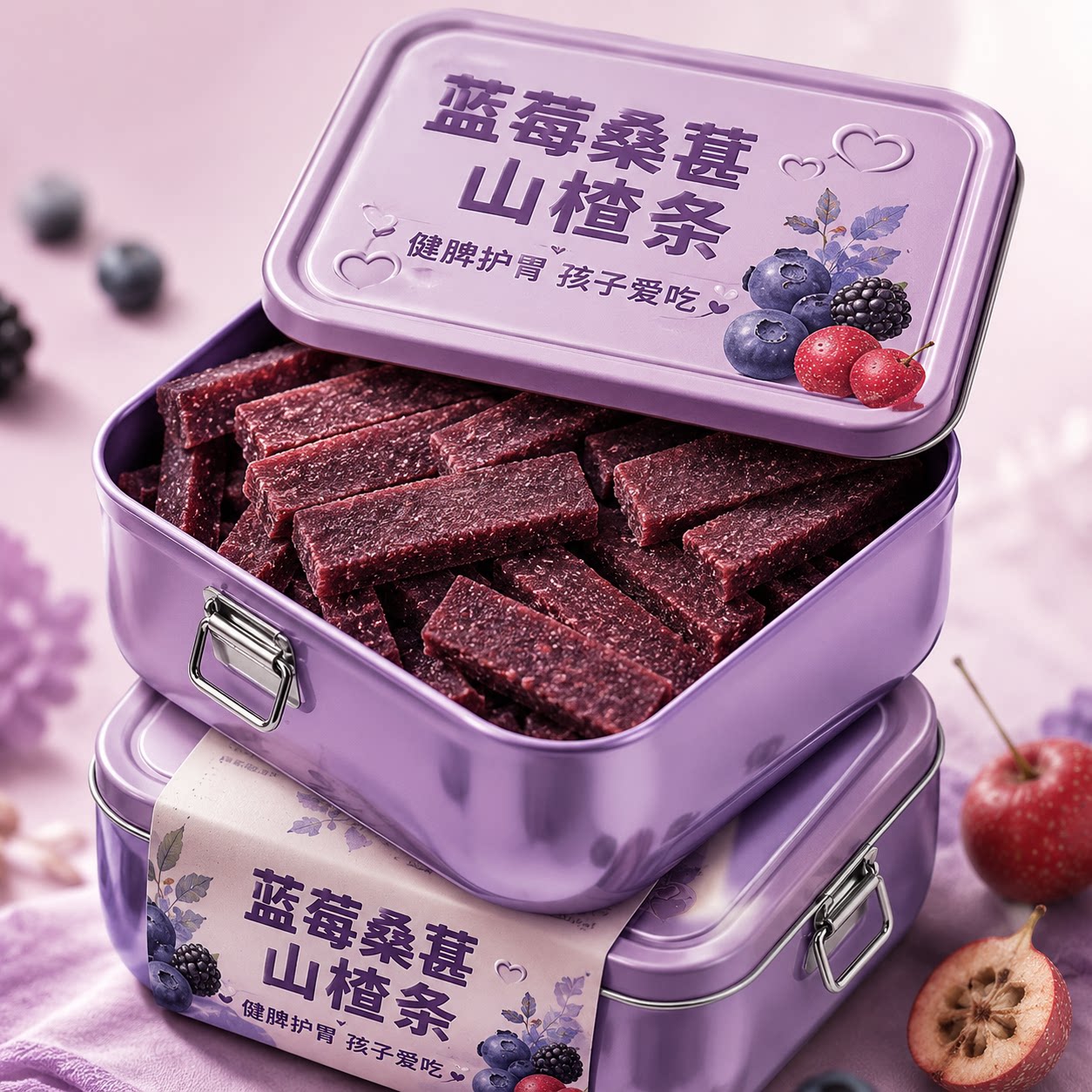 桑葚山楂条零食果脯片干无添加糖精益生元搭陈皮六物果丹皮纯原味