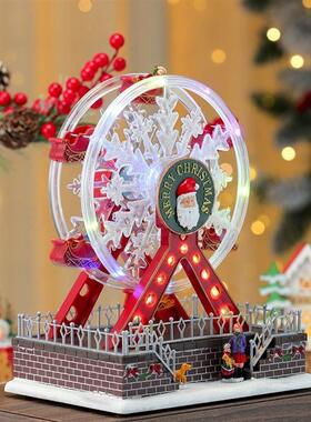 Rotating Ferris Wheel Music Box, Glowing Christmas Decor