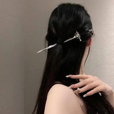 Sword Hairpin Headdress For Women Girls Chinese Style Vintag
