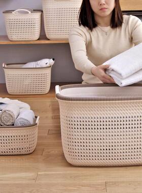 rattan storage basket laundry food cosmetic storage baskets