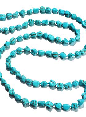 1.2 Meters Turquoise Long Necklace Design Ethnic Style Hand-