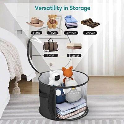 Closet Hat Organizer Capacity Hat Storage Bag with Zipper
