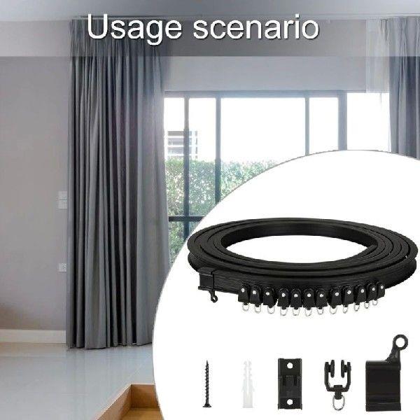 Bendable 5 Meter Curtain Track with Accessories Set for