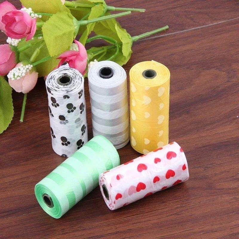 5 Rolls Cat Litter Scoop Pooper Bags Biodegradable Pet Dog P