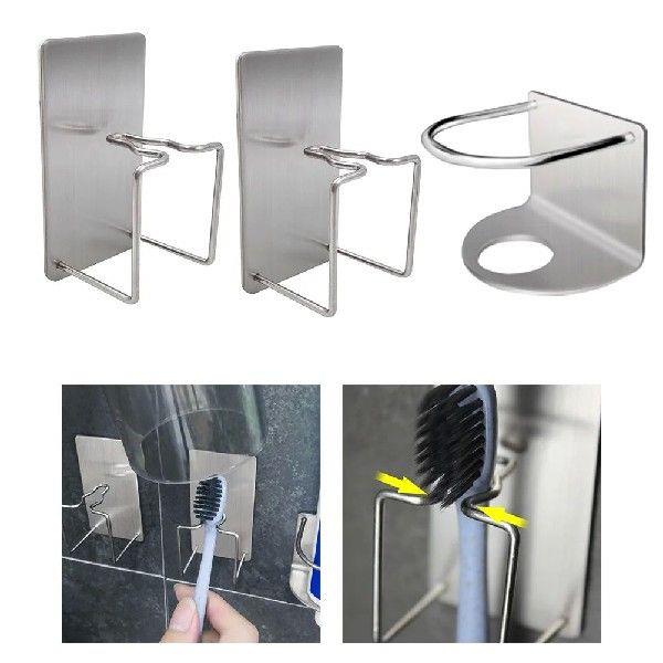 WallMounted Toothbrush Holders Stainless Steel Toothpaste