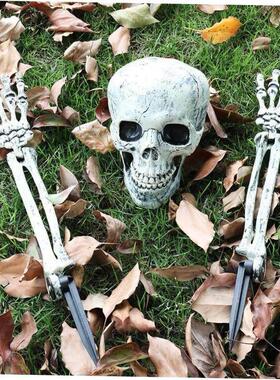 Halloween decorations with skull props万圣节骷髅头Party