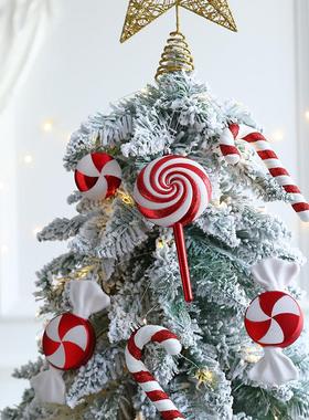 1pc Christmas Hanging Candy Balls Red White Candy Cane Penda