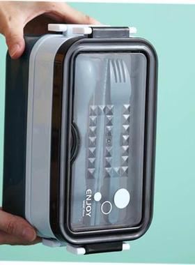 Double layered lunch box, microwave oven, student lunchbox