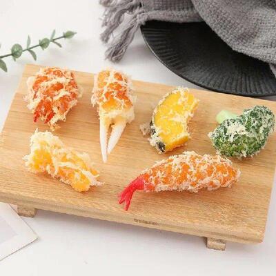 Simulated Food Keychain Creative Fashion DIY Fried