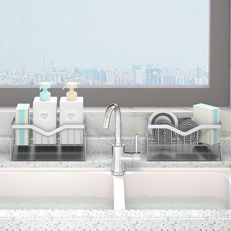 SU304 Kitchen sink sponge drainage storage rack organizer