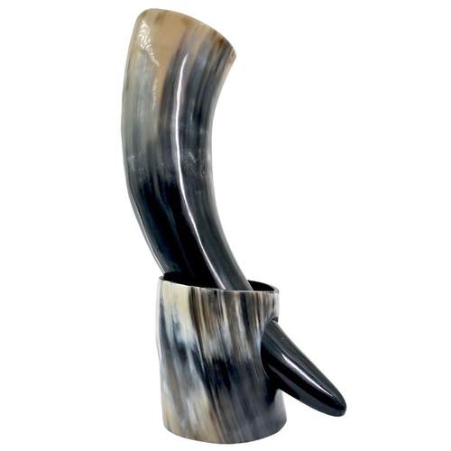 Handicrafts Home Real Viking Drinking Horn Mug with Stand Cu