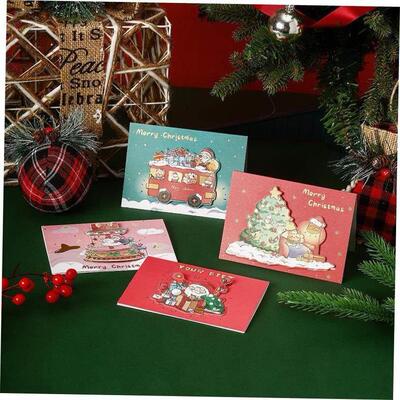 圣诞Christmas 3D greeting card Cartoon Blessing Message Card