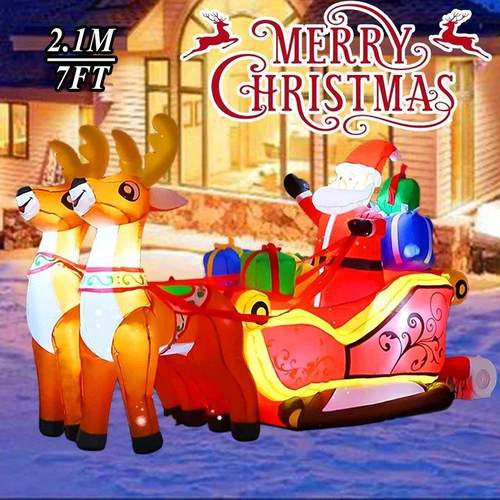 Christmas Inflatable Decoration Toy Built-in LED Lights Infl