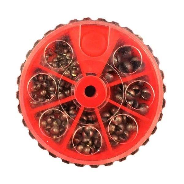 Fishing Split Lead Shot Sinker Weight Kit Dispenser Tackle