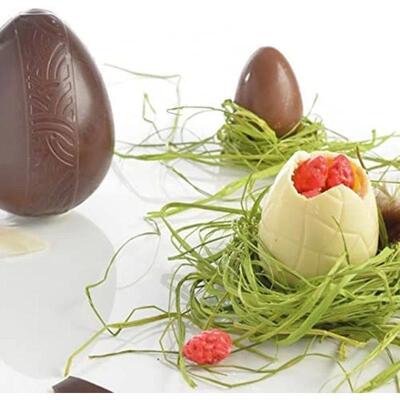 12Pc/set Chocolate Mold 3D Easter Egg Shape Polycarbonate Ch