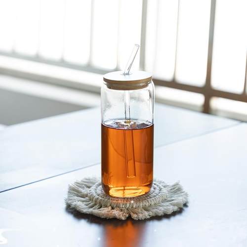 Home Creative Cotton Braid Coaster Handmade Macrame Cup Cush