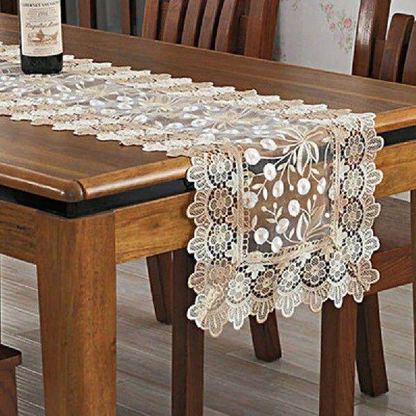 High Quality Lace Embroidery Home Table Runner Living Room
