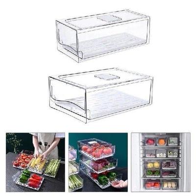Practical Stackable Kitchen Fridge Organizers Bins Storage