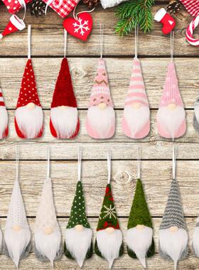 3pcs Forest Old Man Christmas Mini Doll Christmas Tree Penda