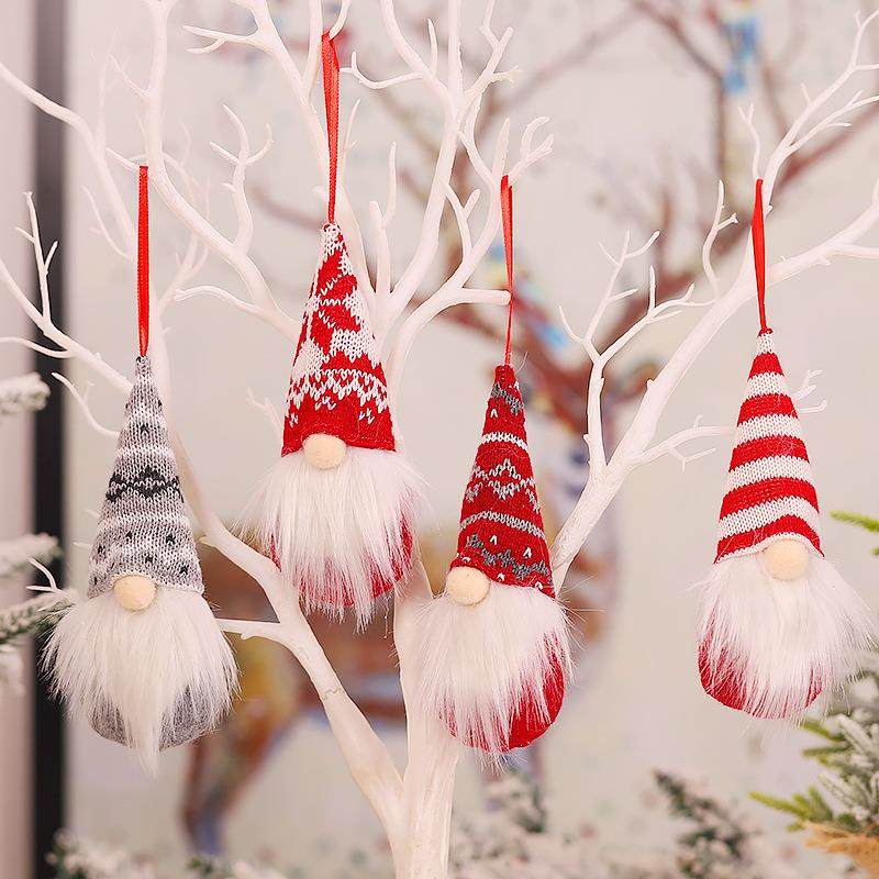 Christmas decoratd doll faceless doll Christmas tree pendant