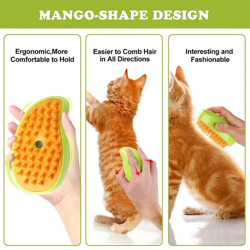 Pet Hair Removal Brush Cat Dog Electric Spray Massage Comb O