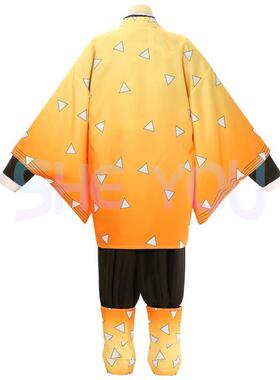 Anime Demon Slayer Kimetsu no Yaiba Agatsuma Zenitsu Cosplay
