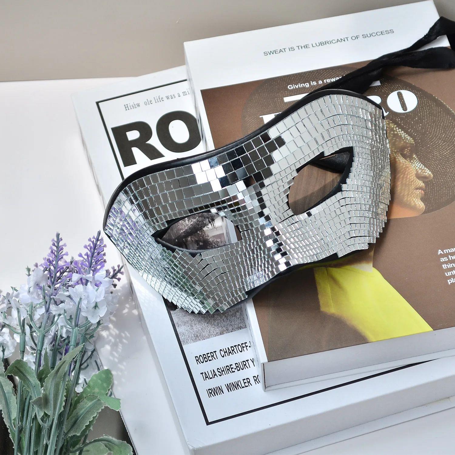 Disco Ball Glitter Face Mask Venetian Masquerade Mask