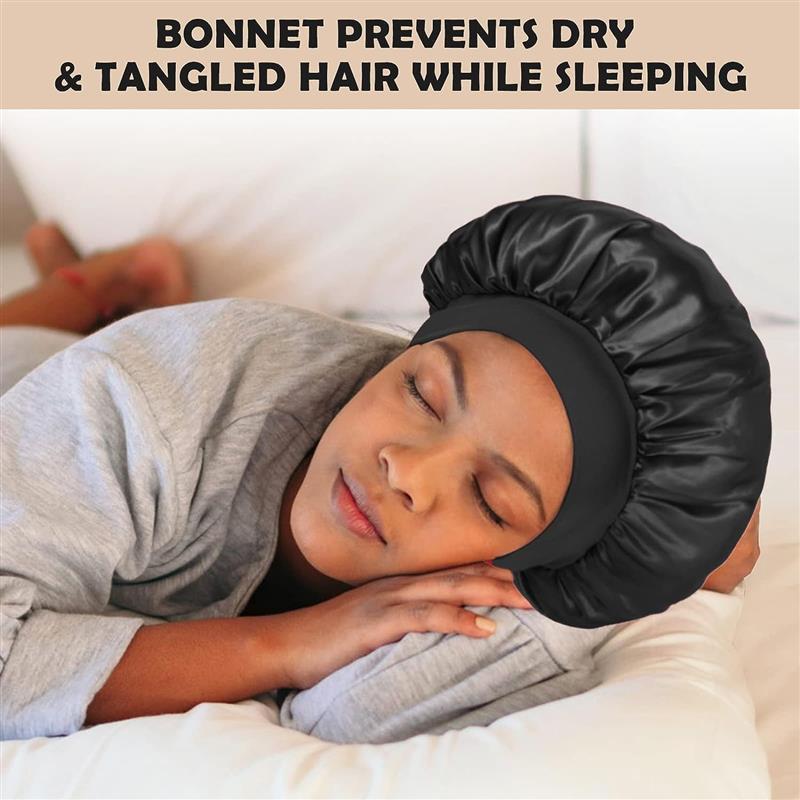 Bonnet for Sleeping Soft Elastic Band Sleep Cap Hair Wrap
