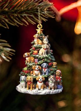 Christmas Tree Shaped Bookshelf Pendant Book Stacking Decora