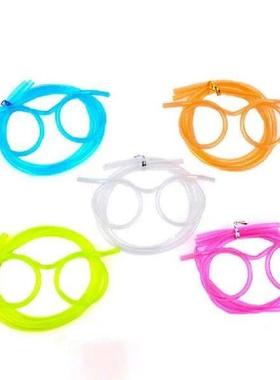 1pc Silly Straw Glasses Reusable Novelty Eyeglass Drinking
