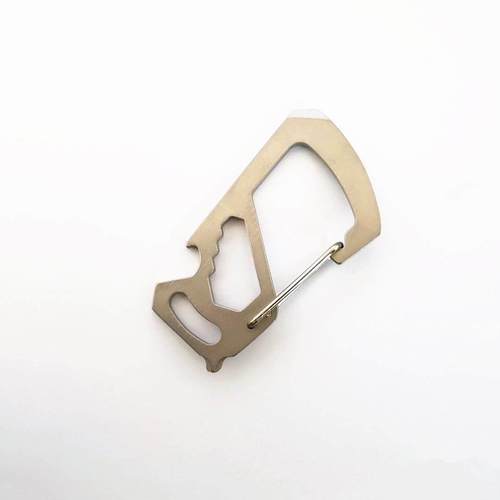 EDC multi-function D-shaped buckle stainless steel carabiner