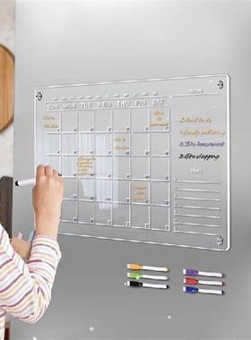 Clear Acrylic Fridge Magnet Sticker Calendar Board Planner
